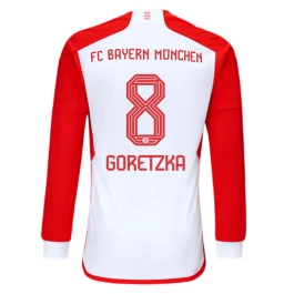 Günstige Fußballtrikots FC Bayern München Goretzka 8 Heimtrikot 2023-2024 - L/S