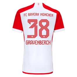 Günstige Fußballtrikots FC Bayern München Gravenberch 38 Heimtrikot 2023-2024