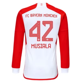 Günstige Fußballtrikots FC Bayern München Musiala 42 Heimtrikot 2023-2024 - L/S