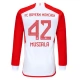 Günstige Fußballtrikots FC Bayern München Musiala 42 Heimtrikot 2023-2024 - L/S