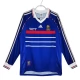Günstige Fußballtrikots Frankreich Heimtrikot Retro 1998 - L/S