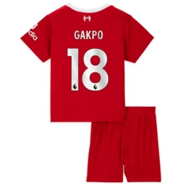 Günstige Fußballtrikots Liverpool Gakpo 18 Heimtrikot Kinder 2023-2024