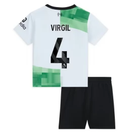 Günstige Fußballtrikots Liverpool Virgil 4 Auswärtstrikot Kinder 2023-2024