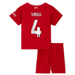 Günstige Fußballtrikots Liverpool Virgil 4 Heimtrikot Kinder 2023-2024