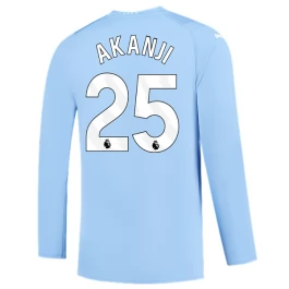 Günstige Fußballtrikots Manchester City Akanji 25 Heimtrikot 2023-2024 - L/S