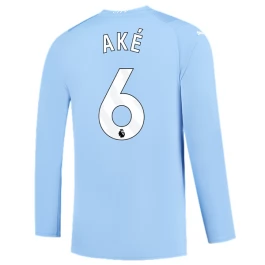 Günstige Fußballtrikots Manchester City Ake 6 Heimtrikot 2023-2024 - L/S