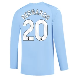 Günstige Fußballtrikots Manchester City Bernardo 20 Heimtrikot 2023-2024 - L/S