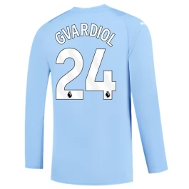 Günstige Fußballtrikots Manchester City Gvardiol 24 Heimtrikot 2023-2024 - L/S