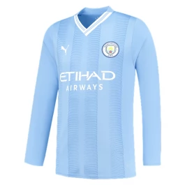 Günstige Fußballtrikots Manchester City Heimtrikot 2023-2024 - L/S