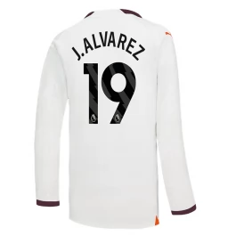 Günstige Fußballtrikots Manchester City J. Alvarez 19 Auswärtstrikot 2023-2024 - L/S Günstige Fußballtrikots Manchester City J. Alvarez 19 Auswärtstrikot 2023-2024 - L/S