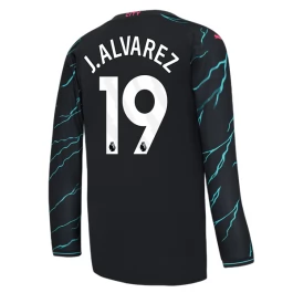 Günstige Fußballtrikots Manchester City J. Alvarez 19 Ausweichtrikot 2023-2024 - L/S