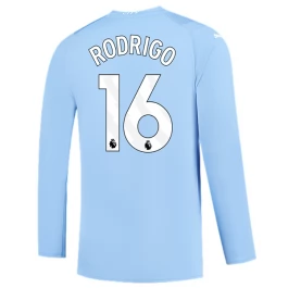 Günstige Fußballtrikots Manchester City Rodrigo 16 Heimtrikot 2023-2024 - L/S