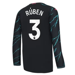 Günstige Fußballtrikots Manchester City Ruben 3 Ausweichtrikot 2023-2024 - L/S