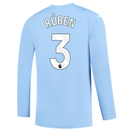 Günstige Fußballtrikots Manchester City Ruben 3 Heimtrikot 2023-2024 - L/S