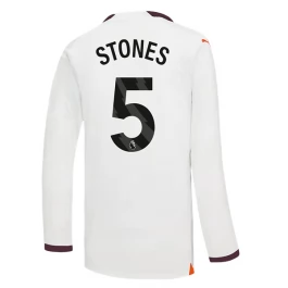 Günstige Fußballtrikots Manchester City Stones 5 Auswärtstrikot 2023-2024 - L/S