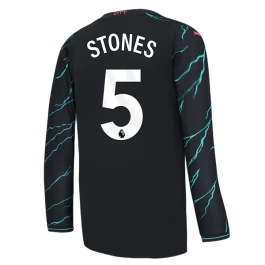 Günstige Fußballtrikots Manchester City Stones 5 Ausweichtrikot 2023-2024 - L/S