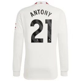 Günstige Fußballtrikots Manchester United Antony 21 Ausweichtrikot 2023-2024 - L/S