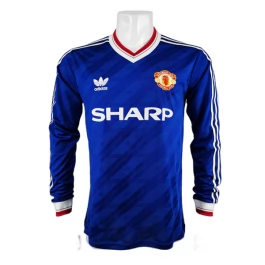 Günstige Fußballtrikots Manchester United Ausweichtrikot Retro 1986-1988 - L/S