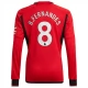 Günstige Fußballtrikots Manchester United B.Fernandes 8 Heimtrikot 2023-2024 - L/S