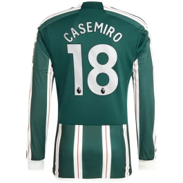 Günstige Fußballtrikots Manchester United Casemiro 18 Auswärtstrikot 2023-2024 - L/S