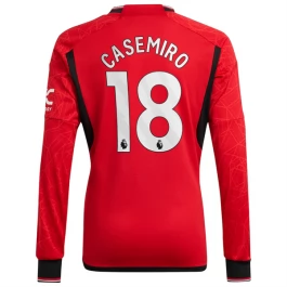 Günstige Fußballtrikots Manchester United Casemiro 18 Heimtrikot 2023-2024 - L/S
