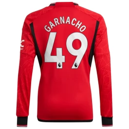 Günstige Fußballtrikots Manchester United Garnacho 49 Heimtrikot 2023-2024 - L/S