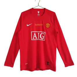 Günstige Fußballtrikots Manchester United Heimtrikot Champions League Final Retro 2007-2008 - L/S