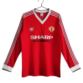 Günstige Fußballtrikots Manchester United Heimtrikot Retro 1983-1984 - L/S