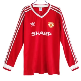 Günstige Fußballtrikots Manchester United Heimtrikot Retro 1986-1988 - L/S