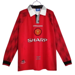 Günstige Fußballtrikots Manchester United Heimtrikot Retro 1996-1997 - L/S