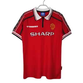 Günstige Fußballtrikots Manchester United Heimtrikot Retro 1998-1999