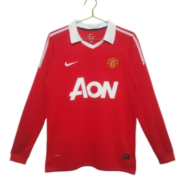 Günstige Fußballtrikots Manchester United Heimtrikot Retro 2010-2011 - L/S