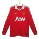Günstige Fußballtrikots Manchester United Heimtrikot Retro 2010-2011 - L/S