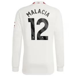 Günstige Fußballtrikots Manchester United Malacia 12 Ausweichtrikot 2023-2024 - L/S