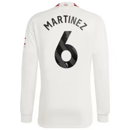 Günstige Fußballtrikots Manchester United Martinez 6 Ausweichtrikot 2023-2024 - L/S