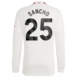 Günstige Fußballtrikots Manchester United Sancho 25 Ausweichtrikot 2023-2024 - L/S
