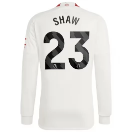 Günstige Fußballtrikots Manchester United Shaw 23 Ausweichtrikot 2023-2024 - L/S
