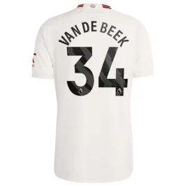 Günstige Fußballtrikots Manchester United Van De Beek 34 Ausweichtrikot 2023-2024