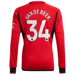 Günstige Fußballtrikots Manchester United Van De Beek 34 Heimtrikot 2023-2024 - L/S Günstige Fußballtrikots Manchester United Van De Beek 34 Heimtrikot 2023-2024 - L/S