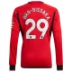 Günstige Fußballtrikots Manchester United Wan-Bissaka 29 Heimtrikot 2023-2024 - L/S