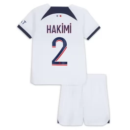 Günstige Fußballtrikots Paris Saint Germain PSG Hakimi 2 Auswärtstrikot Kinder 2023-2024