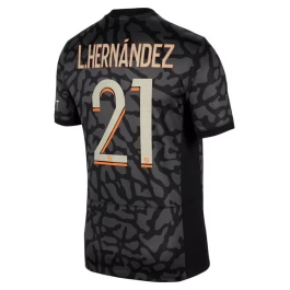Günstige Fußballtrikots Paris Saint Germain PSG L.Hernandez 21 Ausweichtrikot 2023-2024