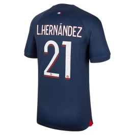 Günstige Fußballtrikots Paris Saint Germain PSG L.Hernandez 21 Heimtrikot 2023-2024