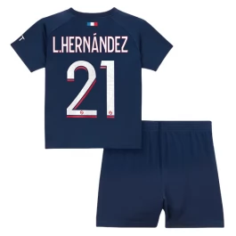 Günstige Fußballtrikots Paris Saint Germain PSG L.Hernandez 21 Heimtrikot Kinder 2023-2024