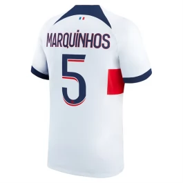 Günstige Fußballtrikots Paris Saint Germain PSG Marquinhos 5 Auswärtstrikot 2023-2024