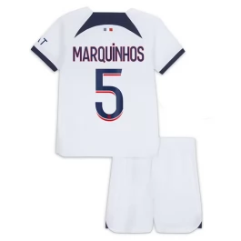 Günstige Fußballtrikots Paris Saint Germain PSG Marquinhos 5 Auswärtstrikot Kinder 2023-2024