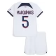 Günstige Fußballtrikots Paris Saint Germain PSG Marquinhos 5 Auswärtstrikot Kinder 2023-2024