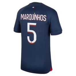 Günstige Fußballtrikots Paris Saint Germain PSG Marquinhos 5 Heimtrikot 2023-2024