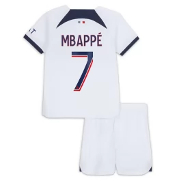 Günstige Fußballtrikots Paris Saint Germain PSG Mbappé 7 Auswärtstrikot Kinder 2023-2024