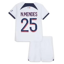 Günstige Fußballtrikots Paris Saint Germain PSG N.Mendes 25 Auswärtstrikot Kinder 2023-2024 Günstige Fußballtrikots Paris Saint Germain PSG N.Mendes 25 Auswärtstrikot Kinder 2023-2024